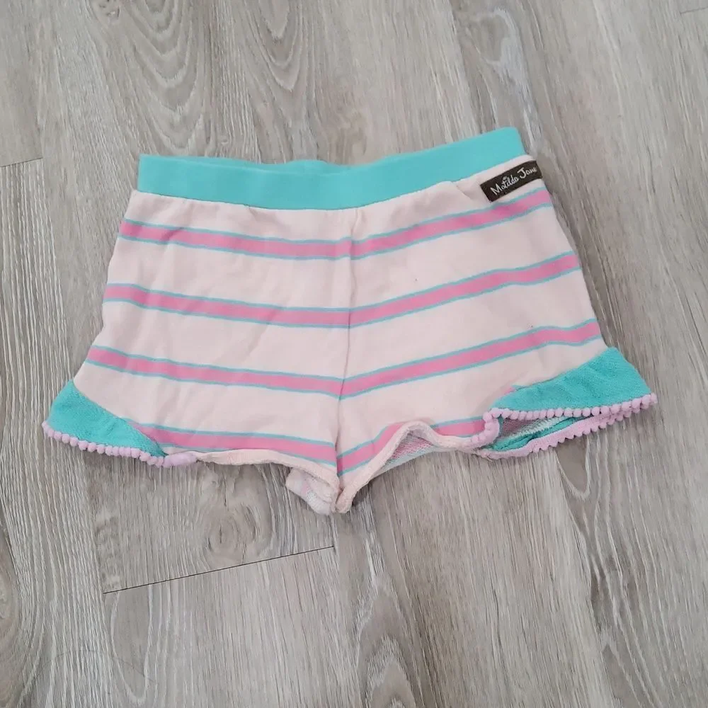 MATILDA JANE  Enchanted Garden Ruffle Party Terry Shorts Girl's size 6